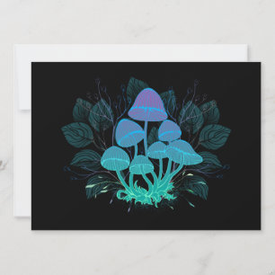 Tarjeta Toadstools en Bushes