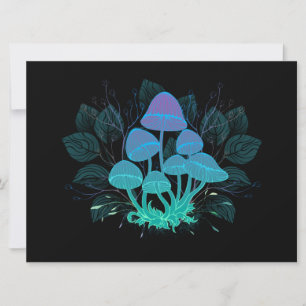 Tarjeta Toadstools en Bushes
