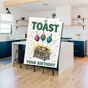 Tarjeta Toast Your Birthday - Diversión Celebración