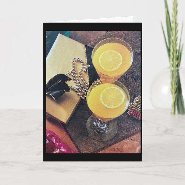 TARJETA TOASTING ***YOU*** Y ENVIANDO NAVIDADES "CHEER" (Anverso)