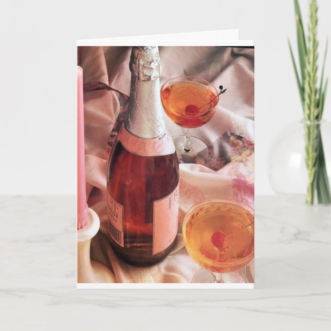 TARJETA TOASTING ***YOU*** Y ENVIANDO NAVIDADES "CHEER" (Anverso)