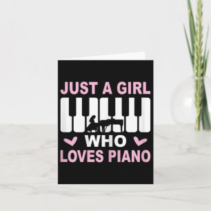 Tarjeta Toca piano chica pianista mujer