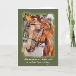 Tarjeta Toca tu alma perdida de la simpatía del caballo