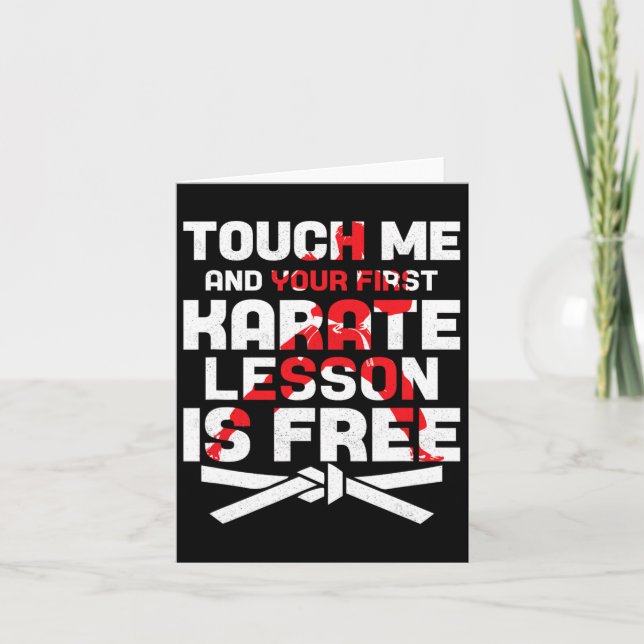Tarjeta Tócame y tu primera lección de karate es gratis (Anverso)