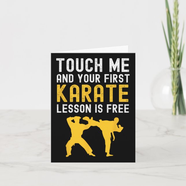Tarjeta Tócame y tu primera lección de karate es gratis (Anverso)