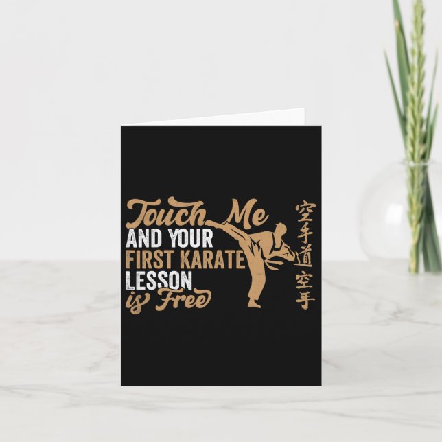 Tarjeta Tócame y tu primera lección de karate es gratis (Anverso)