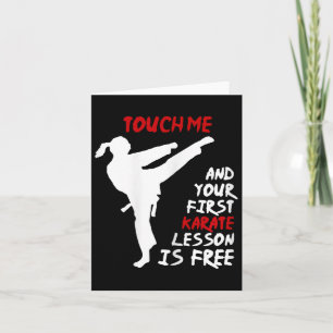 Tarjeta Tócame Y Tu Primera Lección De Karate Es Gratuita.