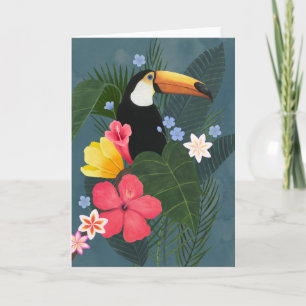 Tarjeta Tocan tropical en el salvaje