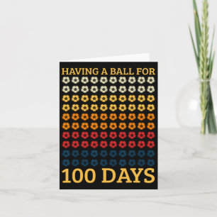 Tarjeta Tocando Un Torno Por 100 Días Estudiante De Fútbol