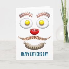 Tarjeta Tocineta y Huevos en un Feliz Día del Padre