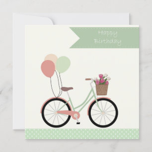 Tarjeta Toda bicicleta propiedad al cumpleaños