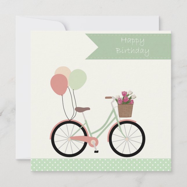 Tarjeta Toda bicicleta propiedad al cumpleaños (Anverso)