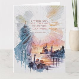 Tarjeta "Toda la alegría que puedas desear" saludo acuátic