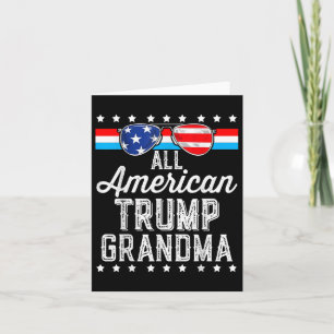 Tarjeta Toda la bandera estadounidense de la abuela estado