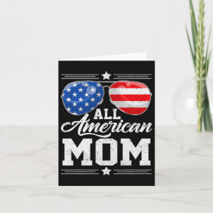 Tarjeta Toda Mamá Americana Gafas De Sol Del Día De La Mad