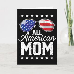 Tarjeta Toda Mamá Americana Gafas De Sol Del Día De La Mad