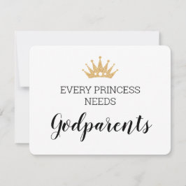Tarjeta Toda princesa necesita una dedicción de bautismo d