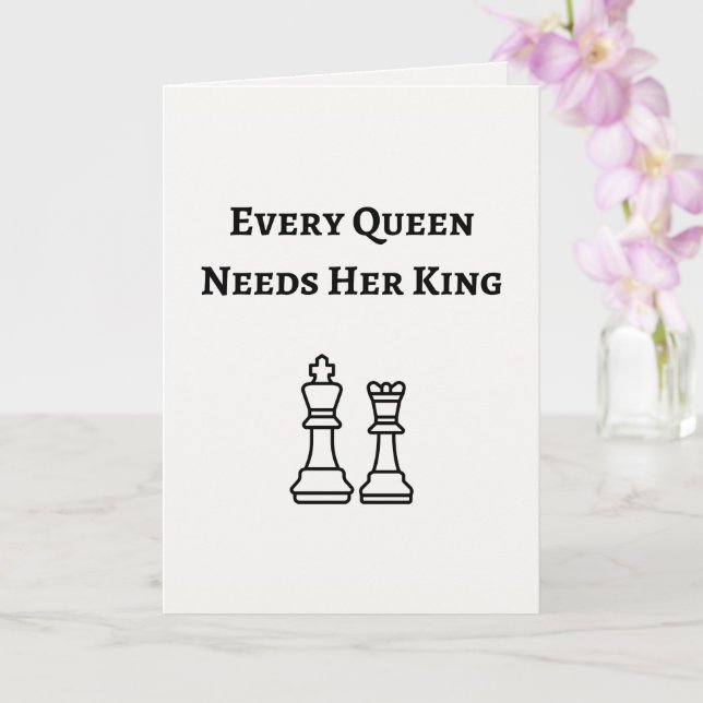 Tarjeta Toda Reina necesita a su Rey (Orquídea)