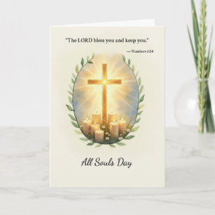 Tarjeta Todas las almas Día de la Paz de Dios y Bendicione