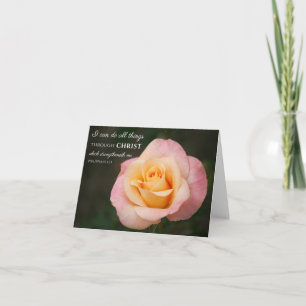 Tarjeta Todas las cosas a través de Cristo filipino Rosa 4