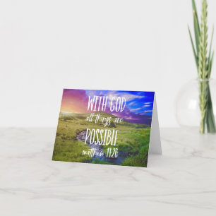 Tarjeta Todas las cosas son posibles: Biblia contra Escrit