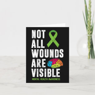 Tarjeta Todas Las Heridas No Son Conciencia Visible Sobre