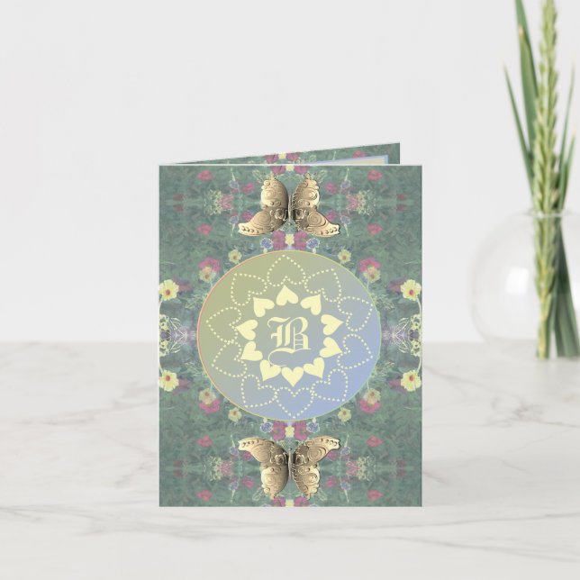 Tarjeta Todas las ocasiones Mandala floral (Anverso)