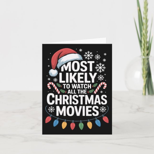 Tarjeta Todas Las Películas De Los Navidades Más Probables (Anverso)
