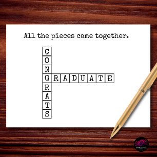 Tarjeta Todas las piezas encajaron Felicidades Graduado
