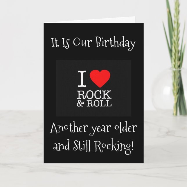 TARJETA TODAVÍA "AMOR ROCK/ROLL" EN NUESTRO "CUMPLEAÑOS MU (Anverso)