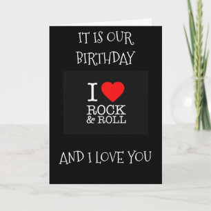 TARJETA TODAVÍA "AMOR ROCK/ROLL" EN NUESTRO "CUMPLEAÑOS MU