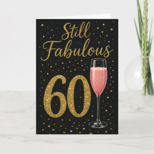 Tarjeta Todavía fabulosa a los 60 con glamour y burbujas r
