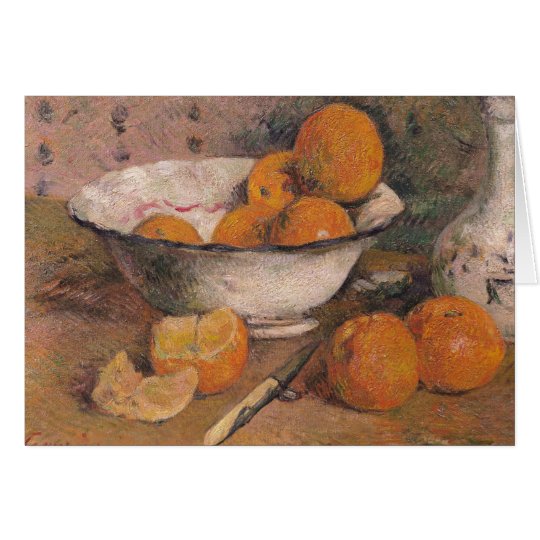 Tarjeta Todavía vida con los naranjas, 1881
