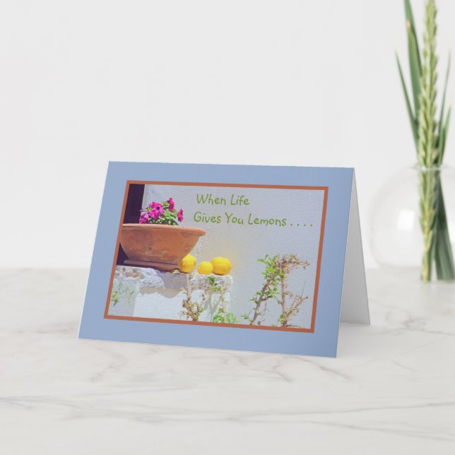 TARJETA TODAVÍA VIDA/PETUNIAS Y LEMONES/CUANDO LA VIDA TE  (Anverso)