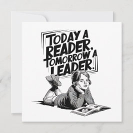 Tarjeta Today a Reader - Book Reading Girl - Bookworm Girl