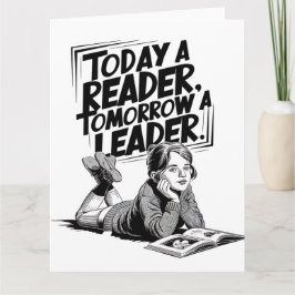 Tarjeta Today a Reader - Book Reading Girl - Bookworm Girl