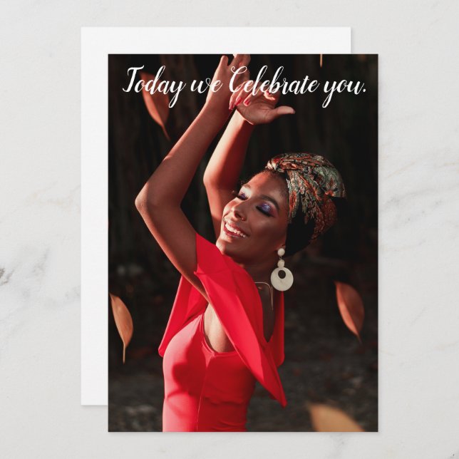 Tarjeta Today we Celebrate You! Greeting Card (Anverso / Reverso)