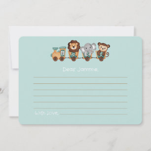 Tarjeta TODO ABOARD Train Fiesta Cumpleaños Hora de la Cáp