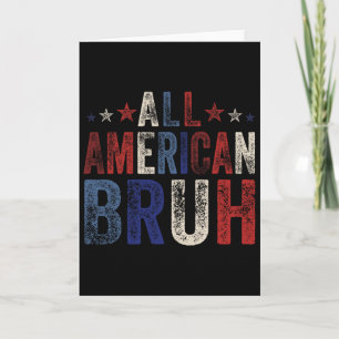 Tarjeta Todo americano hermano chicos del 4 de julio patri