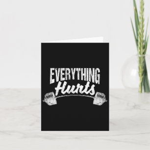 Tarjeta Todo Duele Funny Gym Workout Atlete Persona