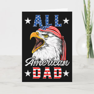 Tarjeta Todo el águila del día del padre del 4 de julio de