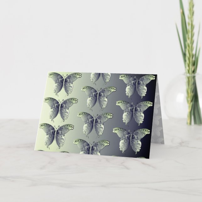 Tarjeta Todo el gráfico de mariposa de ocasión en blanco (Anverso)