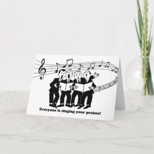 Tarjeta Todo el mundo canta sus elogios, felicitaciones
