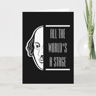 Tarjeta Todo el mundo en un escenario Shakespeare cita al