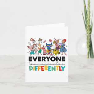 Tarjeta Todo el mundo se comunica de forma diferente con e