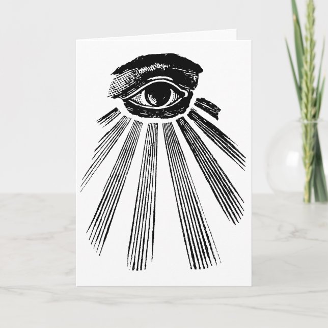 Tarjeta Todo el orden mundial de Illuminati del ojo que ve (Anverso)
