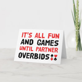 Tarjeta Todo es diversión y juegos - Jugadores de puente d