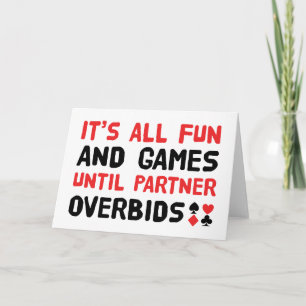 Tarjeta Todo es diversión y juegos - Jugadores de puente d