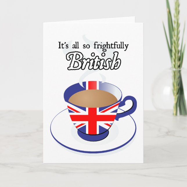 Tarjeta Todo es tan terriblemente británico (Anverso)
