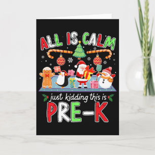 Tarjeta Todo está tranquilo cita divertida de Navidad para